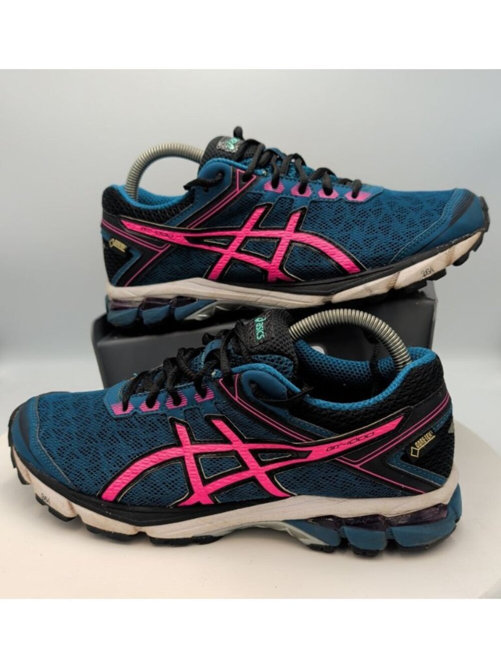 Asics Trainers Size 9 Women's Black GT-1000 12 Gore-Tex Walking Running Shoes